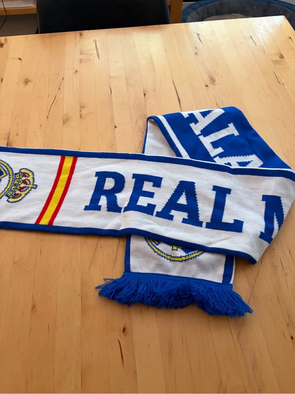 Real Madrid Blue & White Crest Scarf